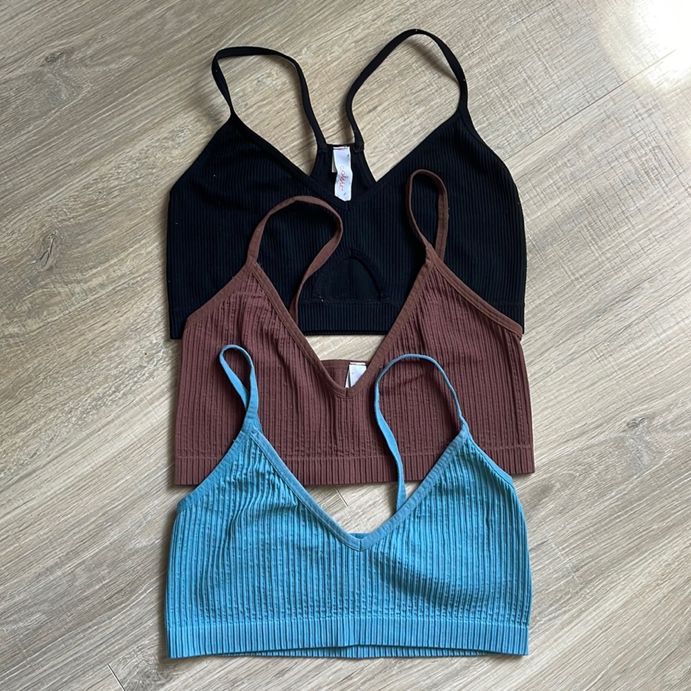 Set of 3 bralettes